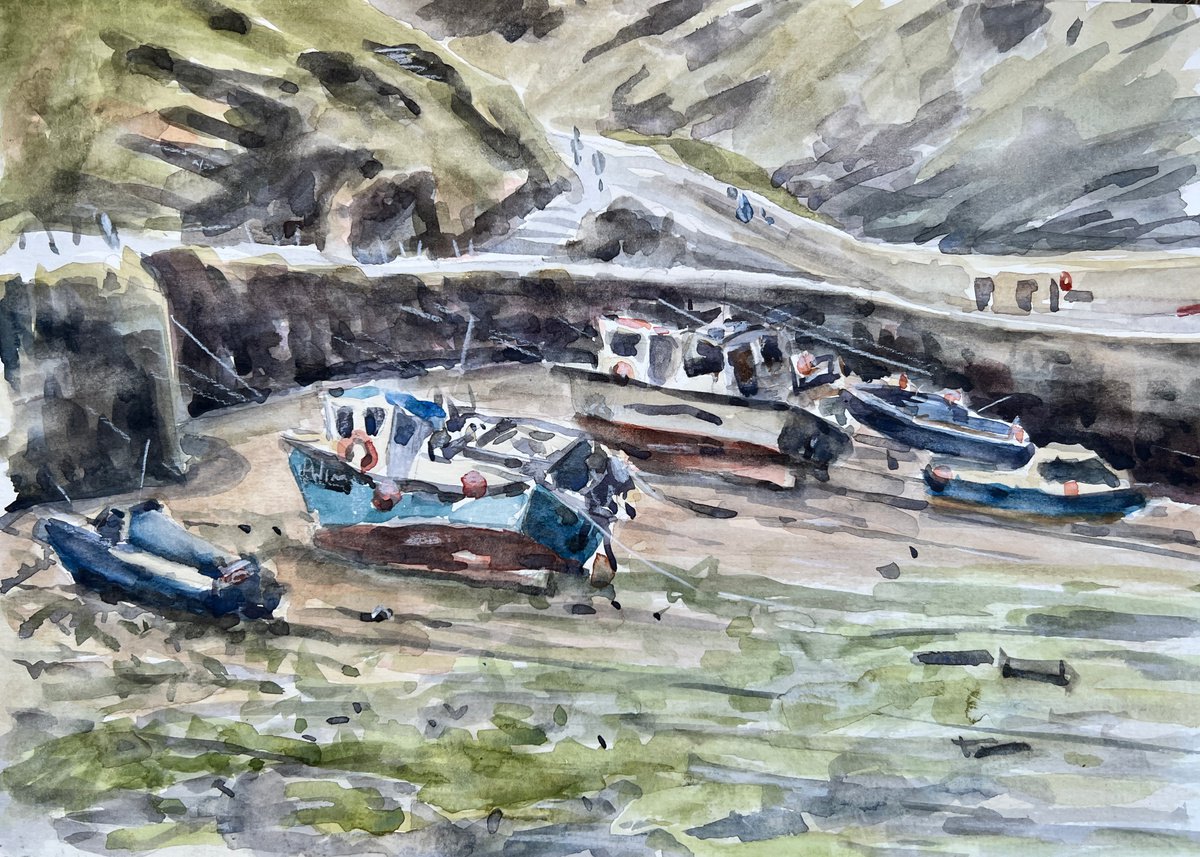 Boscastle Harbour, Cornwall by Louise Gillard