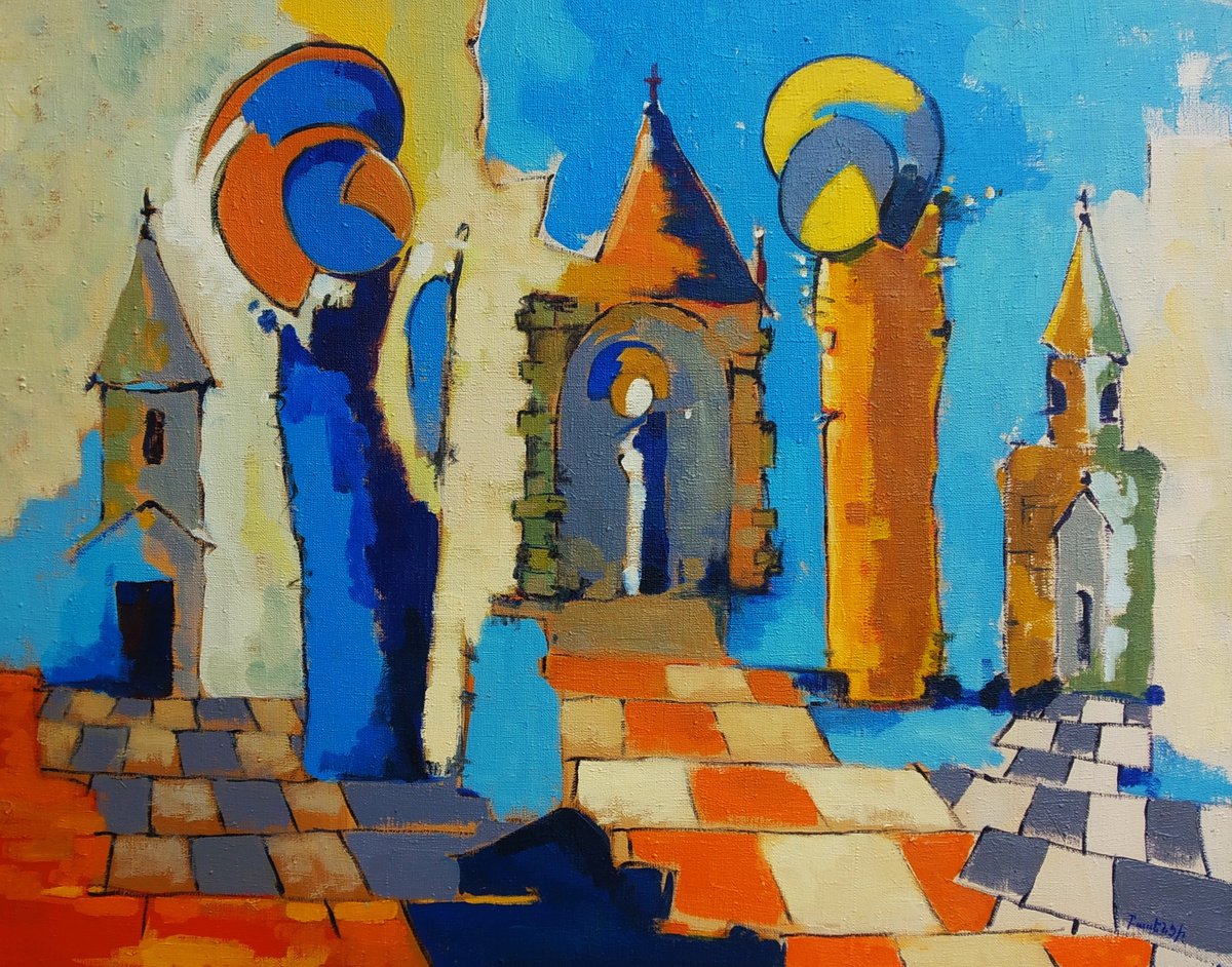 Abstract Oil Painting By Artyom Basenci, 39 X 31, Abstract - Gist (100X80Cm, Oil Painting), Original Artwork