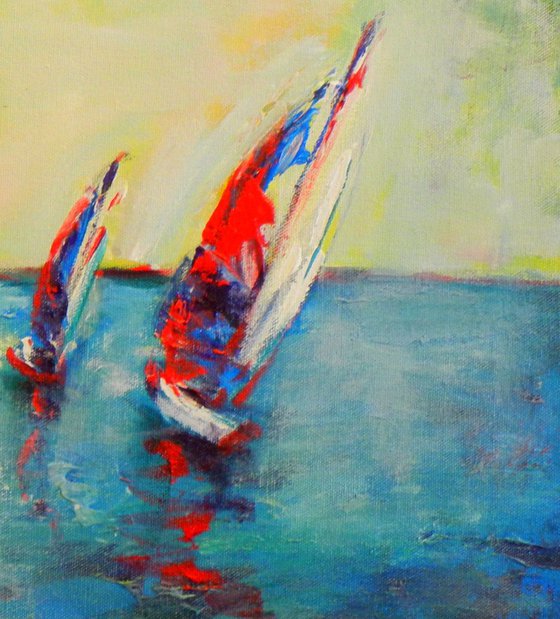 Sailboats II 24x18