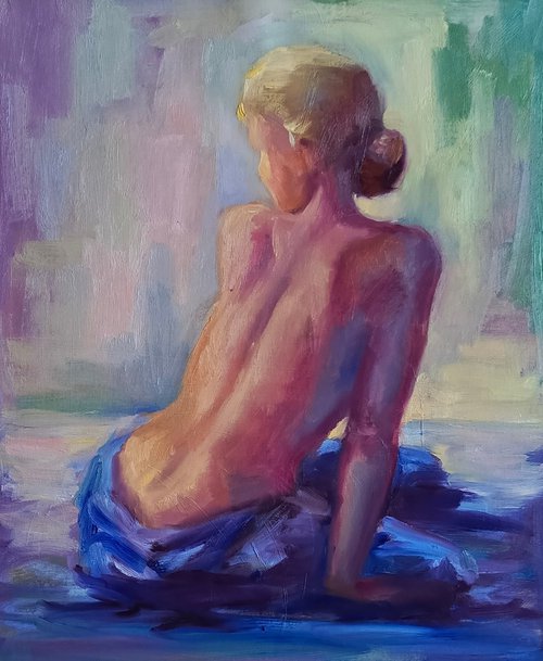 Erotic Art Nude beauty Naked woman by Anastasia Art Line