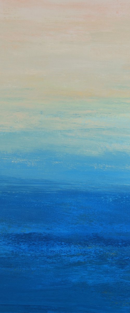 Sand & Sea - Modern Abstract Expressionist Seascape by Suzanne Vaughan