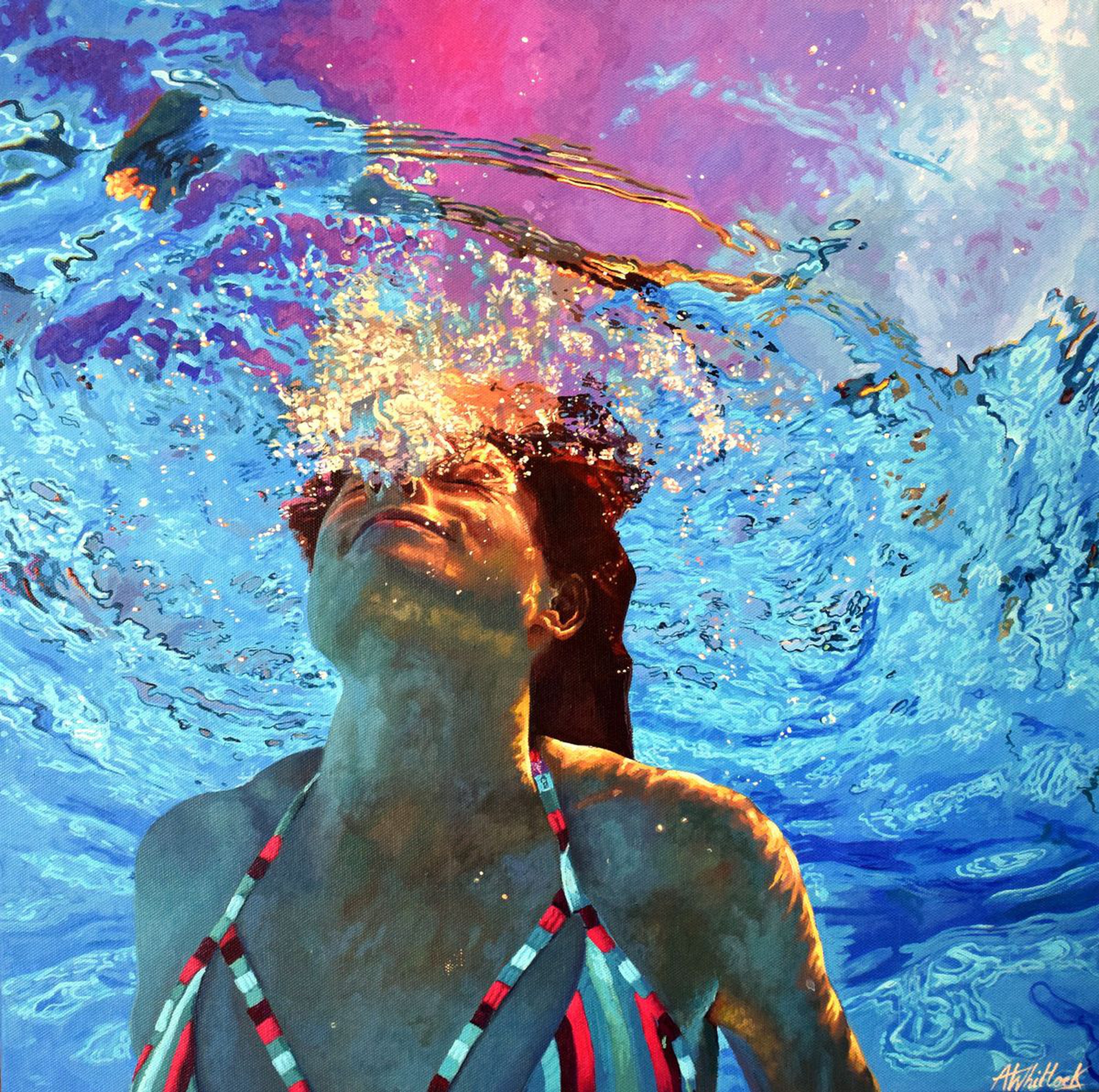 Blowing Bubbles Ii Underwater Painting Artfinder
