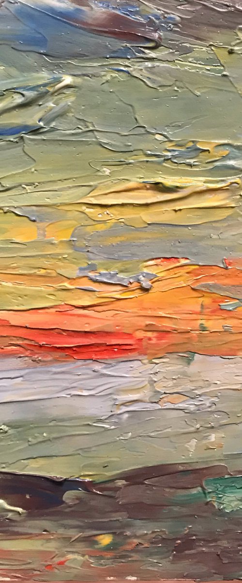 Sunset — contemporary textural landscape by ILDAR M. EXESALLE