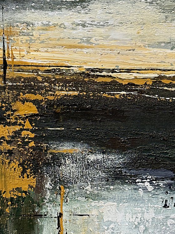 Ochre Light Across Green Depths