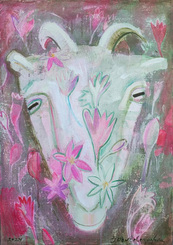 Crocus Milk, left part of the triptych