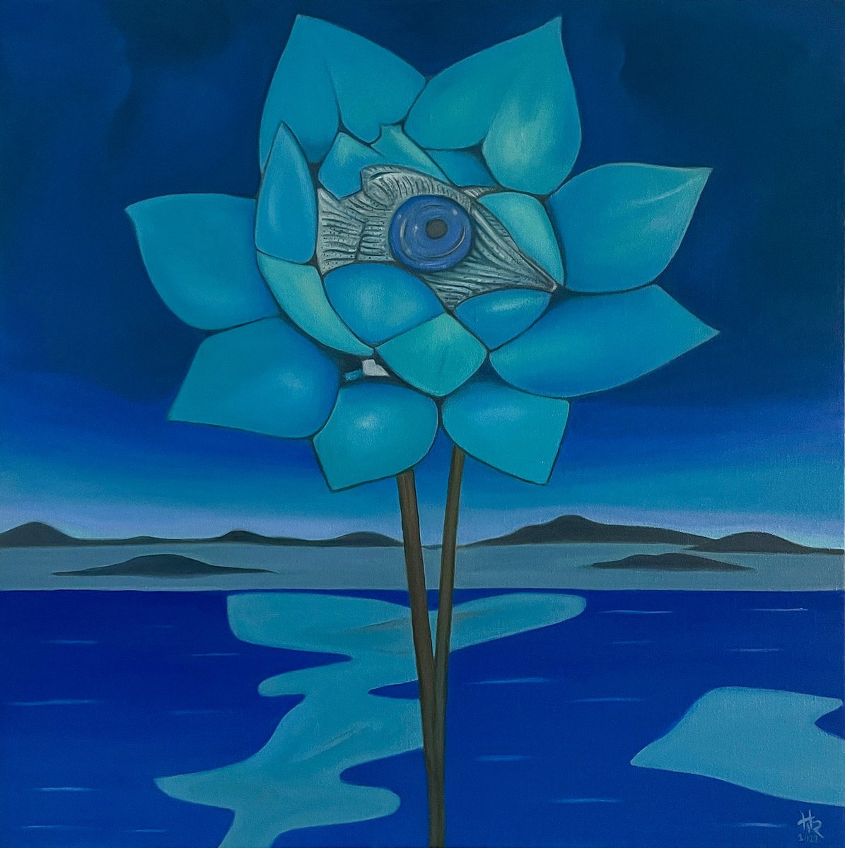 Blossom Blue 4 by Helena Revuelta