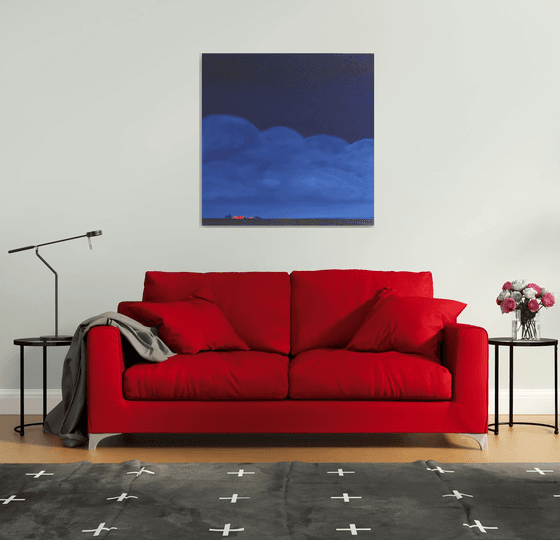 Red roofs, blue evening (April)