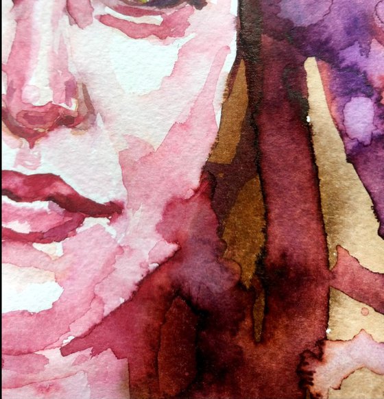 Have you seen that movie? - GIRL PORTRAIT - ORIGINAL WATERCOLOR PAINTING.