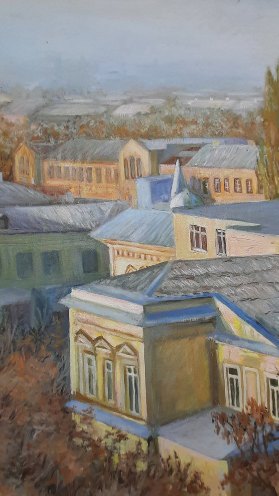 Roofs - Original  oil painting