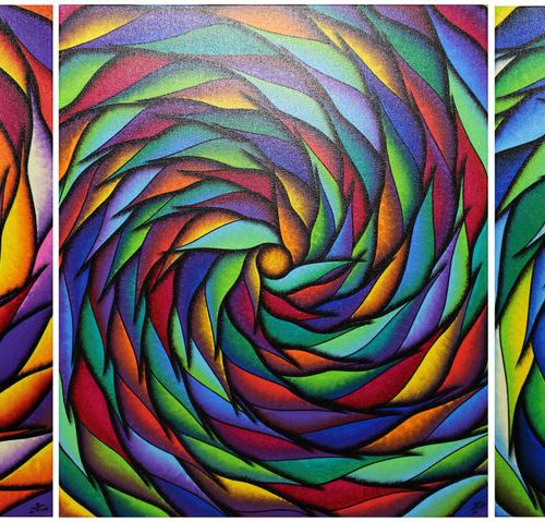 Colorful spirals serie 5 by Jonathan Pradillon
