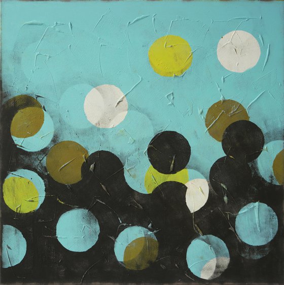 Turquoise Circle Line - Twin XL 160x80cm