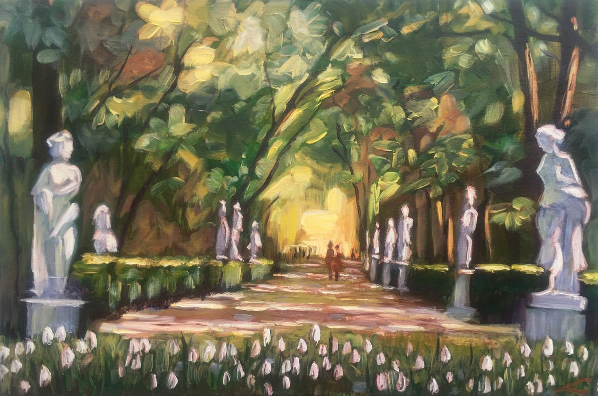 Summer Garden By Elena Sokolova, 24 X 16, Artwork For Sale On Artfinder