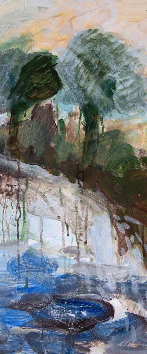 Rain Pond by Elizabeth Anne Fox