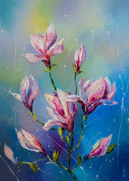 Blooming magnolia by Liubov Kuptsova