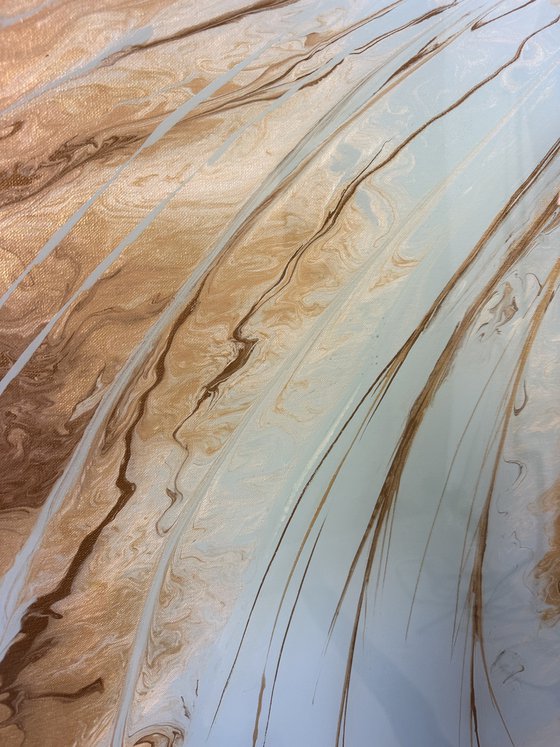 Sahara - Gold Blue Desert Abstract.