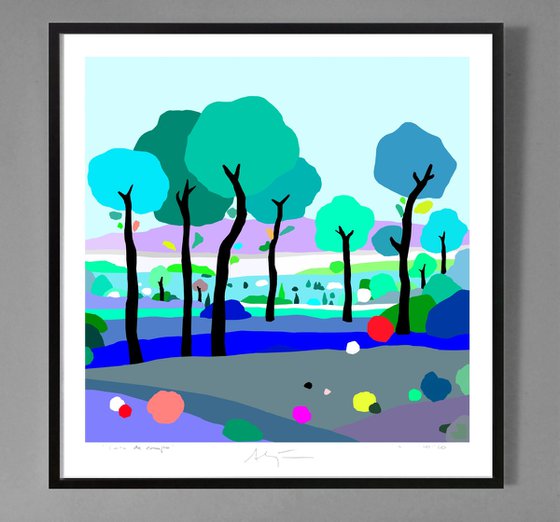 The pinewood II (El pinar II) (pop art, landscape)