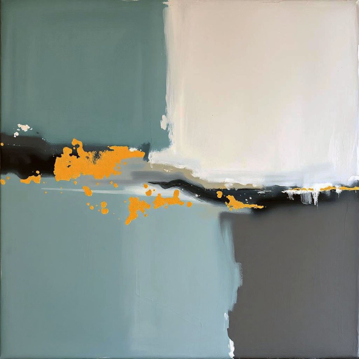 Abstract Giclee Print By Alessandro Butera, 35 X 35, Harmony In Yellow, Original Artwork