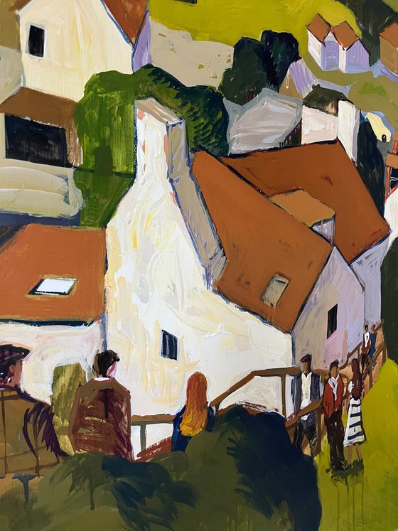 Houses Bathed in Light