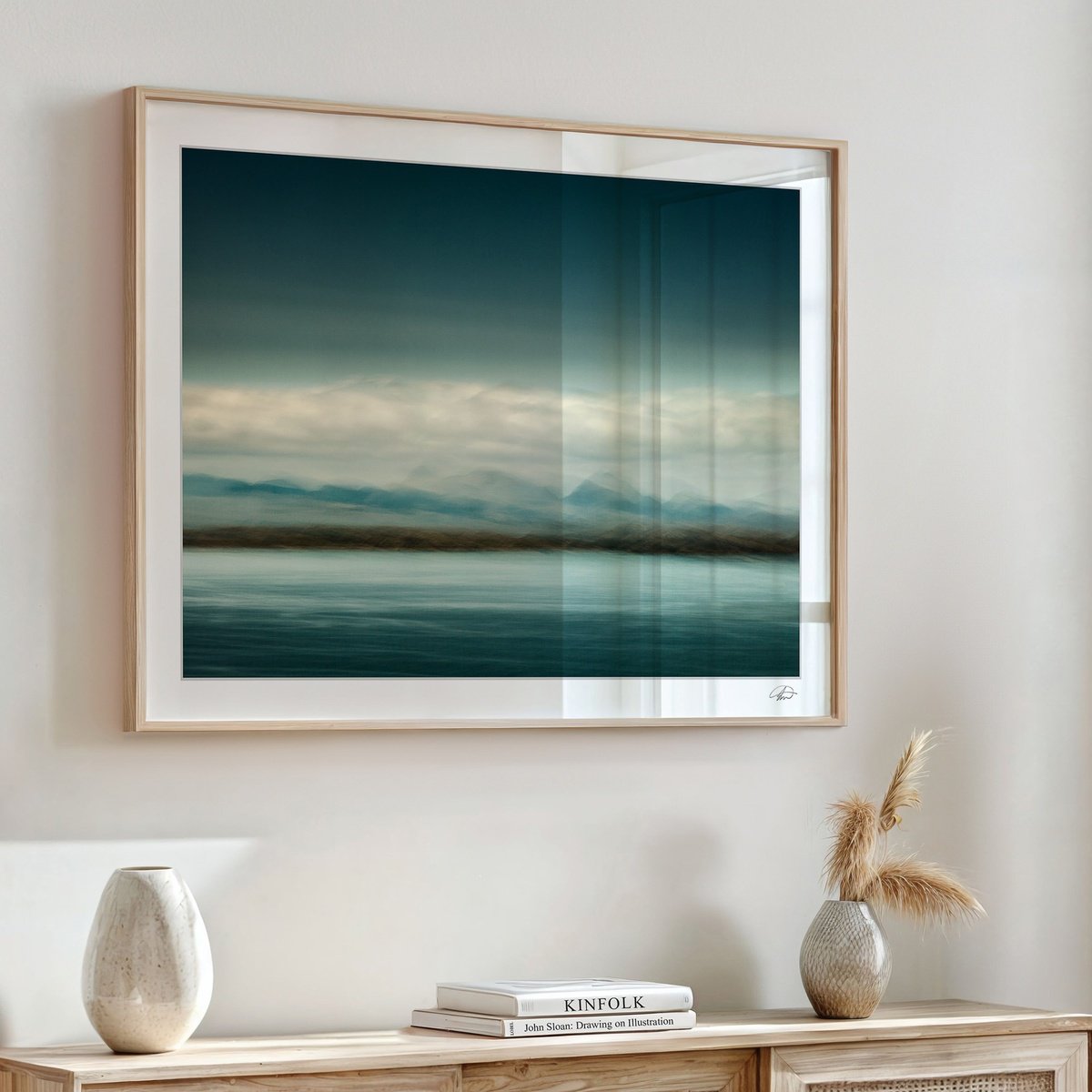 Impressionistic Landscape Photograph By Lynne Douglas, 52 X 36", On Distant Hills, Original Artwork