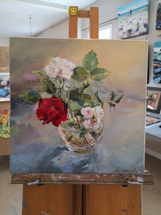 Wild roses (14x14'')