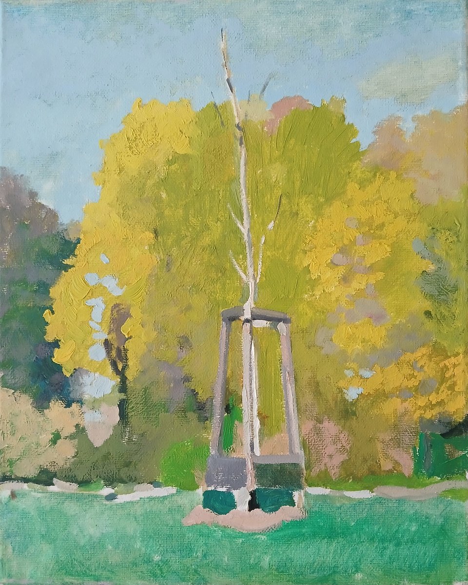 Impressionistic Landscape Oil Painting By Vasyl Koval, 10 X 12", Spring, Original Artwork