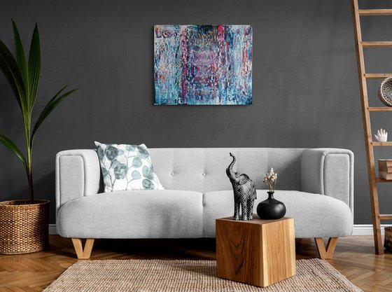 Abstract Painting Original Canvas Art Blue painting