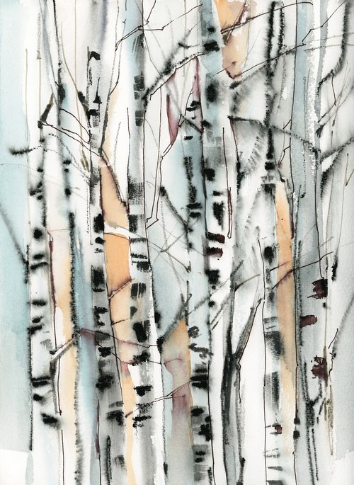 Aspen Trees by Sophie Rodionov
