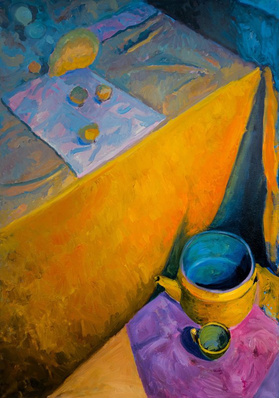 Still Life with Orange Drapery