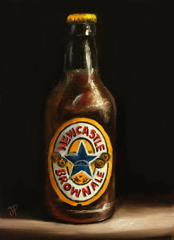 Newcastle Brown Ale still life