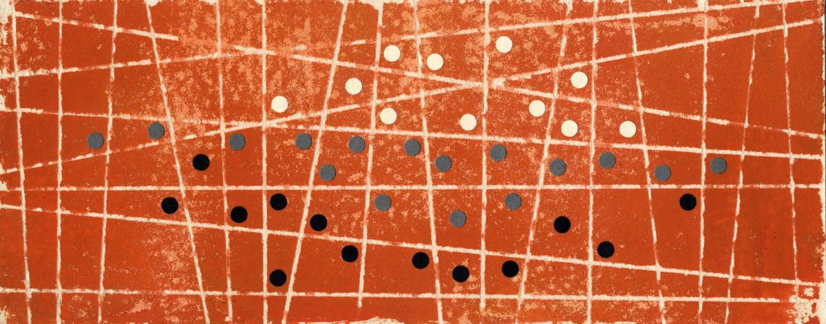 Abstract Collage By Petr Strnad, 11 X 4", Fictional Landscape 1, Original Artwork