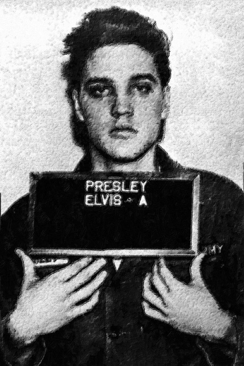 Elvis Presley Mug Shot Acrylic By Tony Rubino Artfinder
