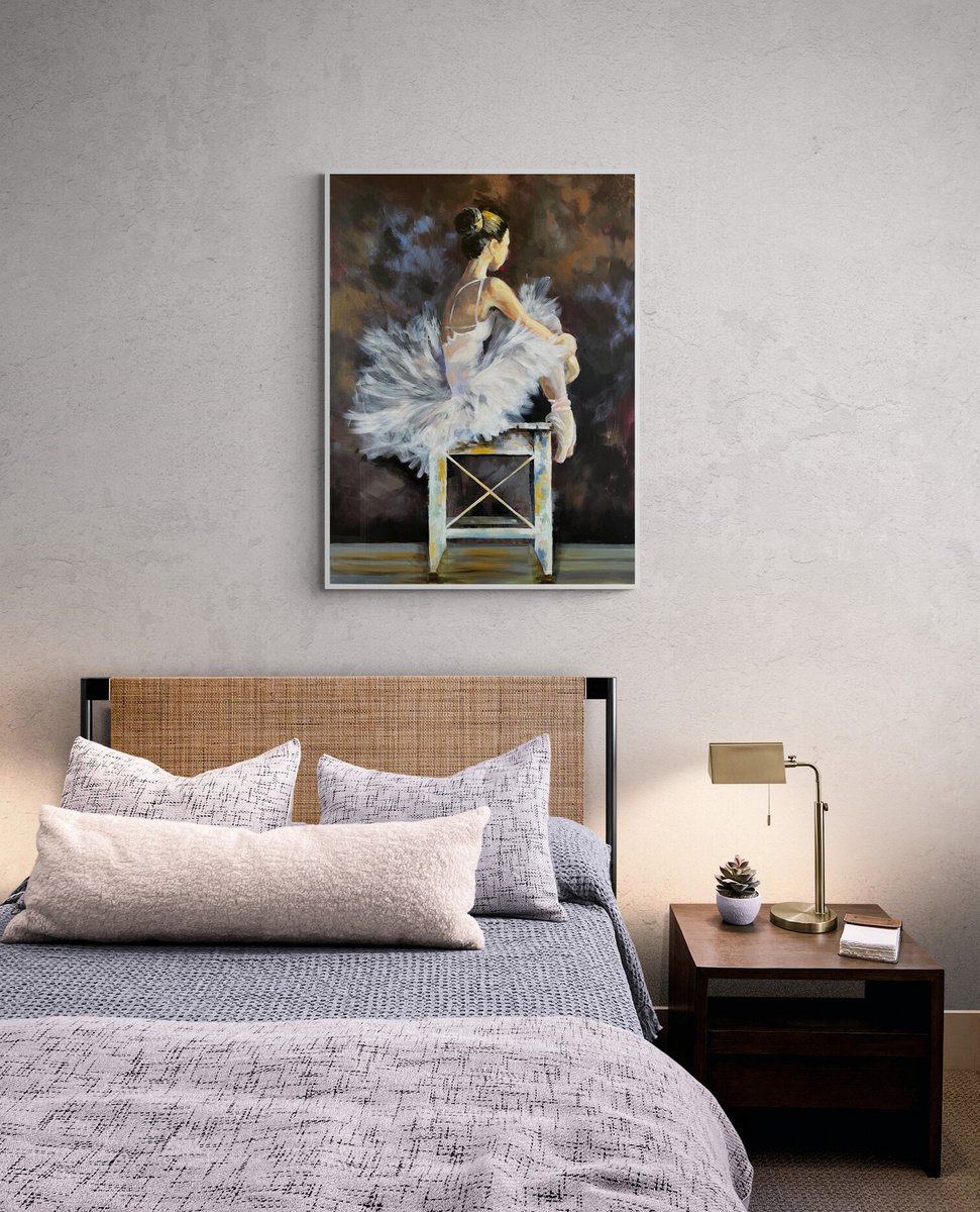 Ballerina On The Chair By Maria Kireev, 35 X 47, Artwork For Sale On Artfinder