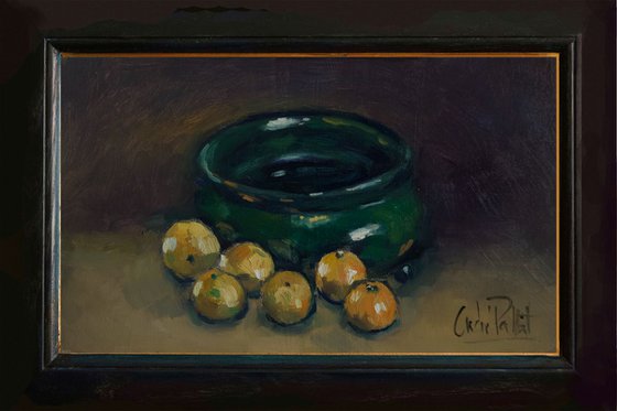 Six Oranges and Bowl