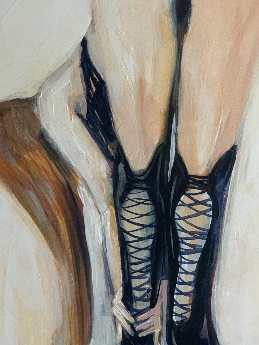 Impressionistic Portrait Acrylic Painting By Olga Pascari, 20 X 28", Generous Heart, Original Artwork