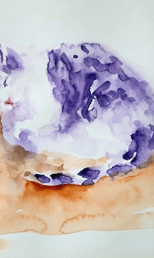 The Minimalist Purple cat by Asha Shenoy