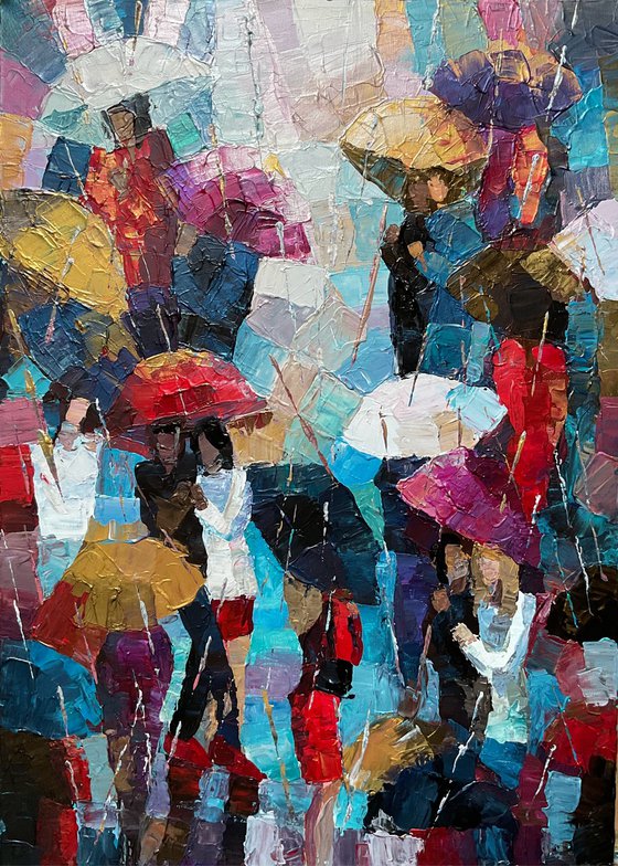 Metallic umbrellas. Some stories