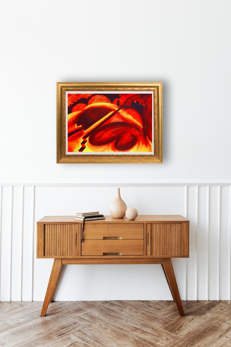 Abstract Acrylic Painting By Tetiana Borys, 33 X 23", Soil, Original Artwork