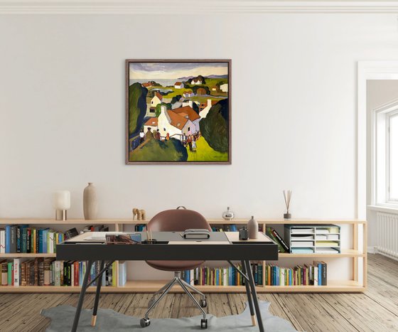 Houses Bathed in Light