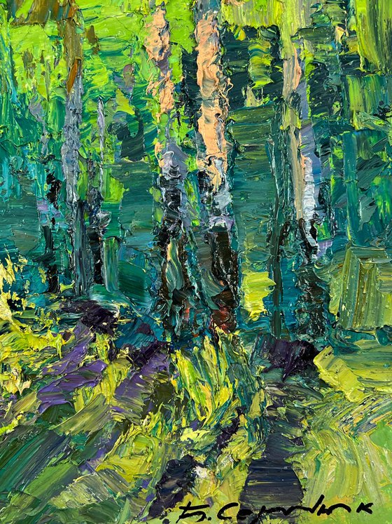Birch Forest on a Summer Day