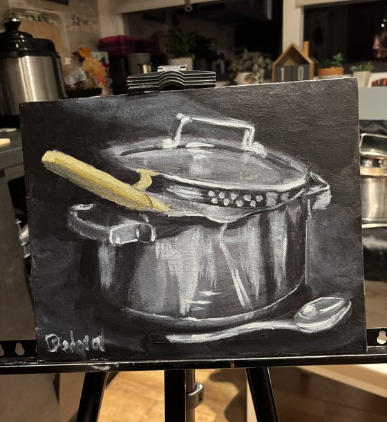 Stainless still pot. Still Life