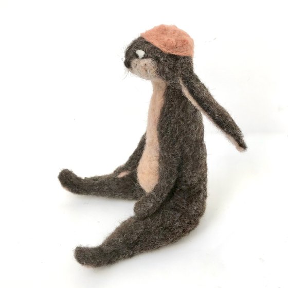 Miss Rose felted wool rabbit