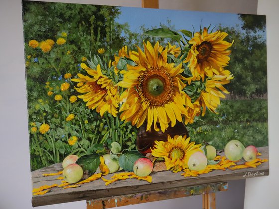 Sunflowers and Apples