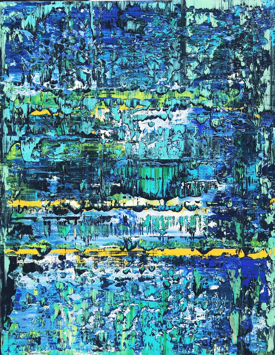 Abstract Oil Painting By Svitlana Andriichenko, 28 X 35", Bustle Of The Big City. ?23, Original Artwork