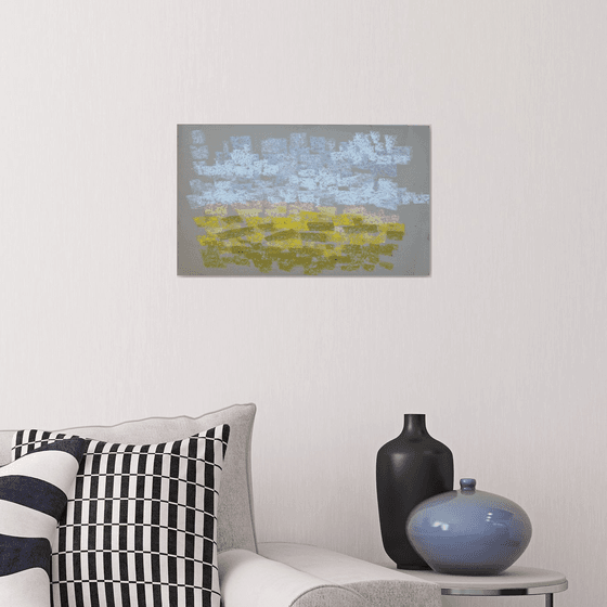 Abstract Blue sky Yellow fild