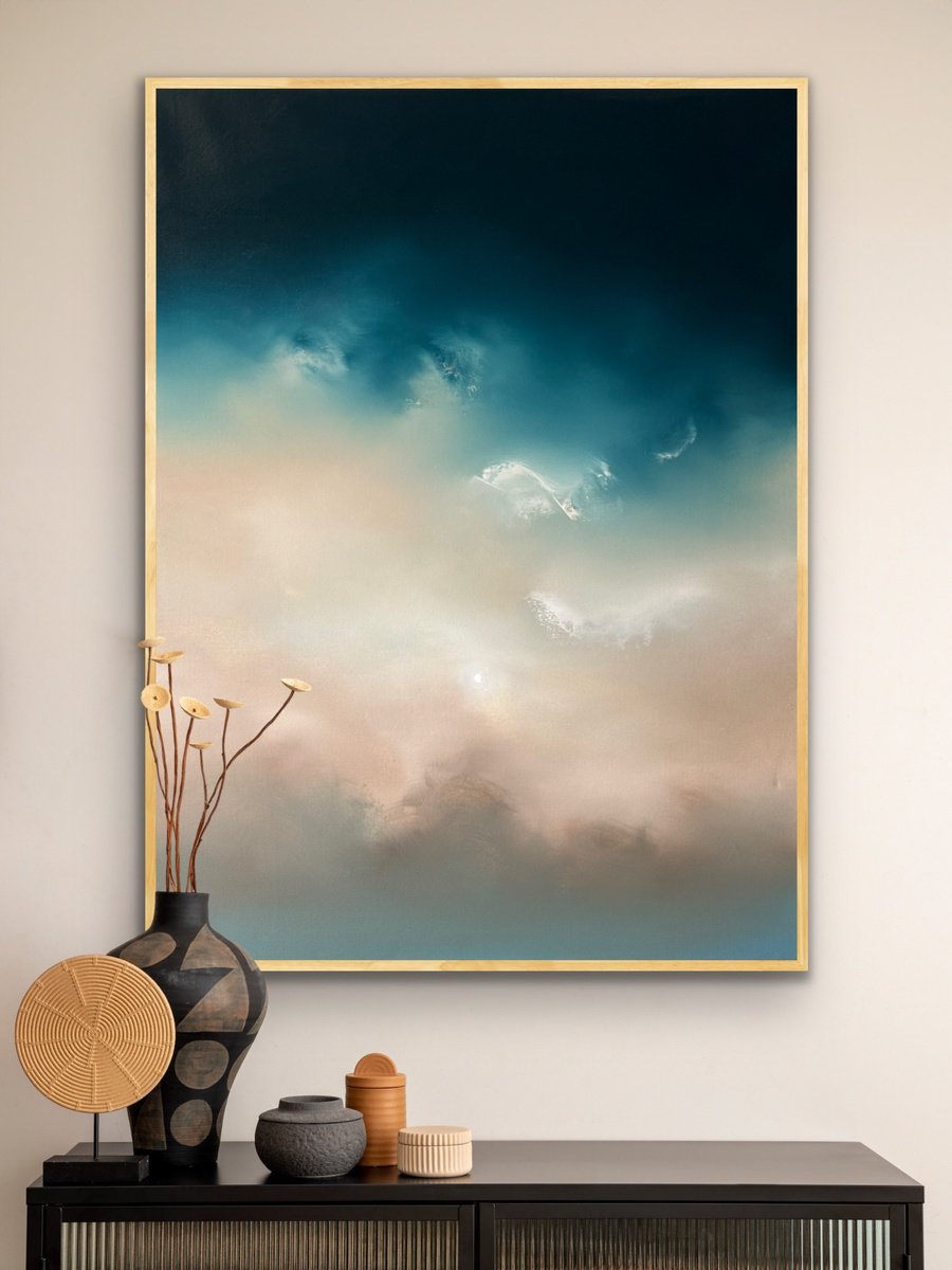 Abstract Oil Painting By Jonesy, 24 X 31, Exhale, Original Artwork