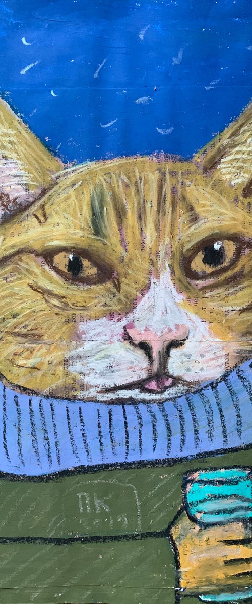 Drinking cat #19 by Pavel Kuragin