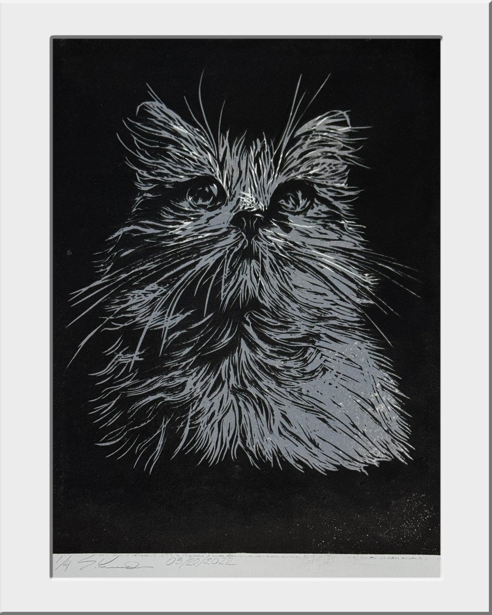 Animal Linocut By Sergei Yatsenko, 13 X 18", Sheet No. 003 (2023), Original Artwork