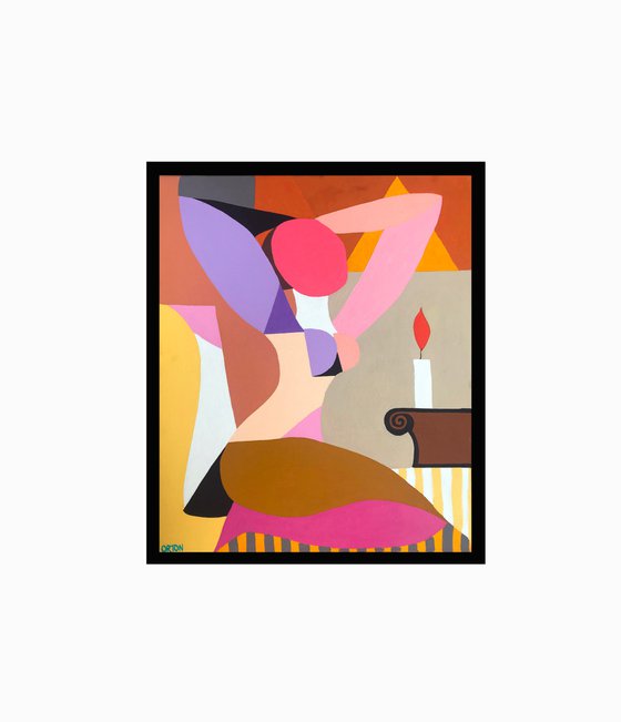 Abstract Cubist Female Nude