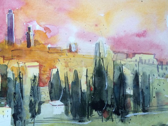 Tuscan landscape - San Gimignano