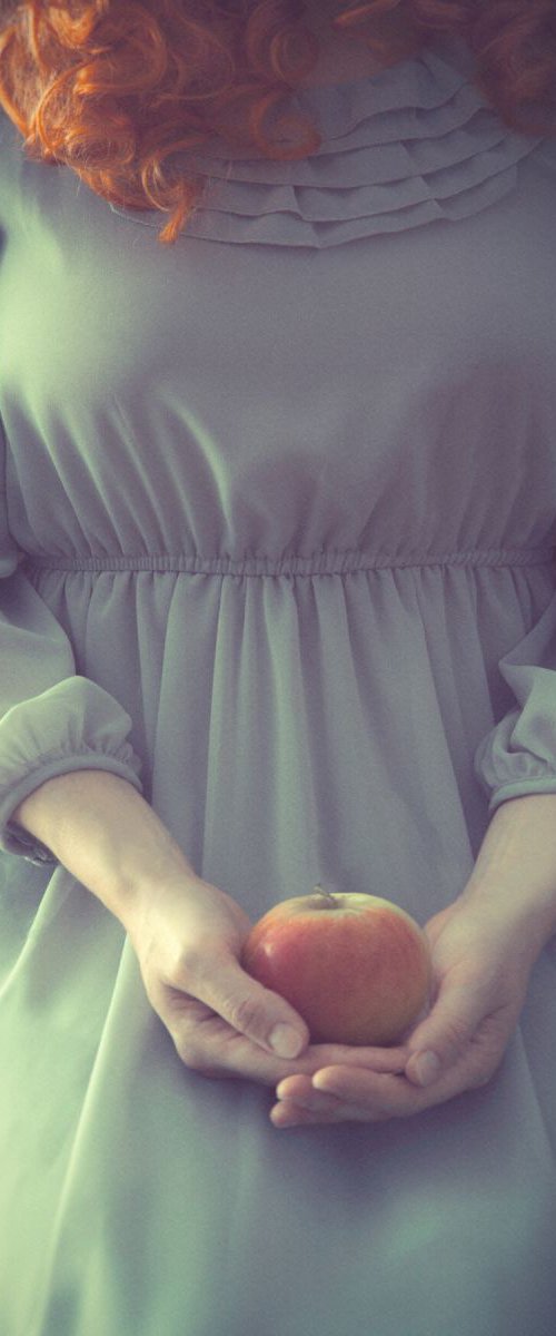 Woman with apple by Nikolina Petolas